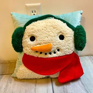 St Nicholas Square Snowman Pillow
